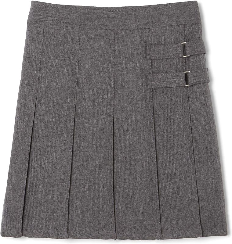 Photo 1 of [Size 16] French Toast Girls' Two-Tab Pleated Scooter Skirt- Grey