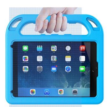 Photo 1 of Kids Case for iPad Mini 1 2 3 4 5 - Light Weight Shock Proof Handle Friendly Convertible Stand Kids Case for iPad Mini, Mini 5 (2019), Mini 4, iPad Mini 3rd Generation, Mini 2 Tablet - Blue