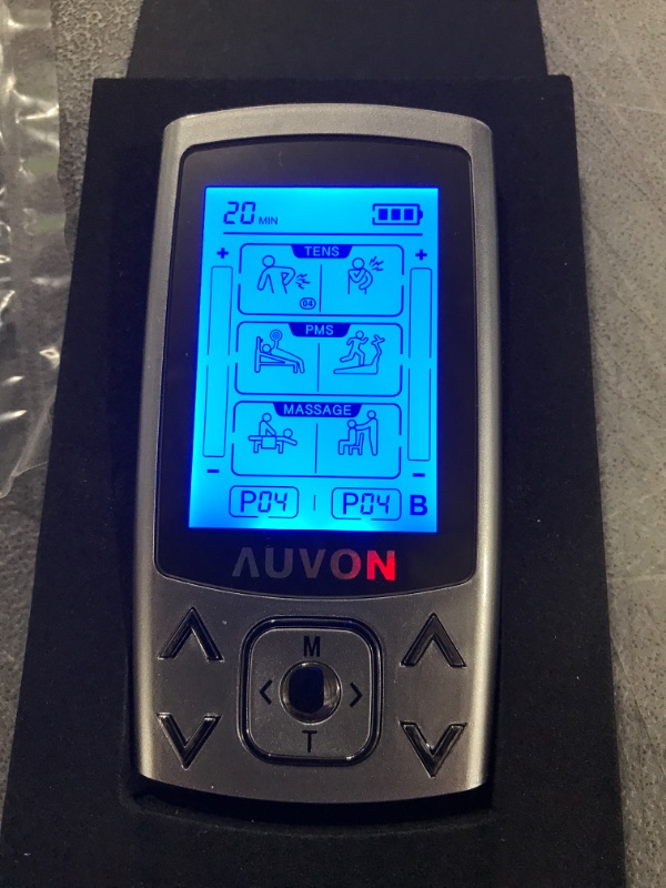 Photo 2 of AUVON Dual Channel TENS EMS Unit 24 Modes Muscle Stimulator for Pain Relief, Rechargeable TENS Machine Massager with 12 Pads, ABS Pads Holder, USB Cable and Dust-Proof Storage Bag
