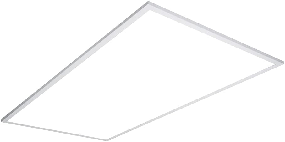 Photo 1 of 2 ft. x 4 ft. White Integrated LED Flat Panel Troffer Light Fixture at 4700 Lumens, 4000K Cool White