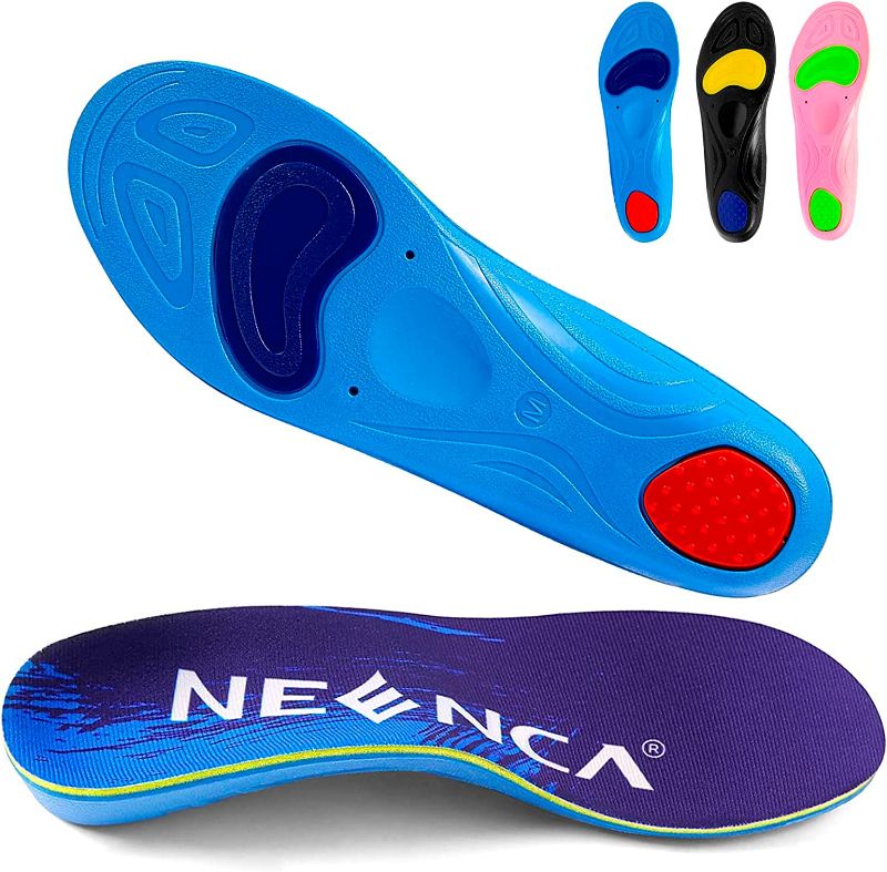 Photo 1 of NEENCA Plantar Fasciitis Insoles Orthotics Arch Support Insoles with Polyurethane Foam Shoe Inserts Work Boot Flat Feet for Men and Women Improve Balance,Overpronation,Heel Pain