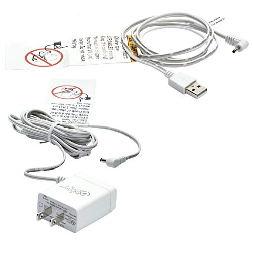 Photo 1 of Infant Optics Official Power Cord Adapter for DXR8 PRO Monitor Unit NOT for Camera Unit NOT for DXR8, White