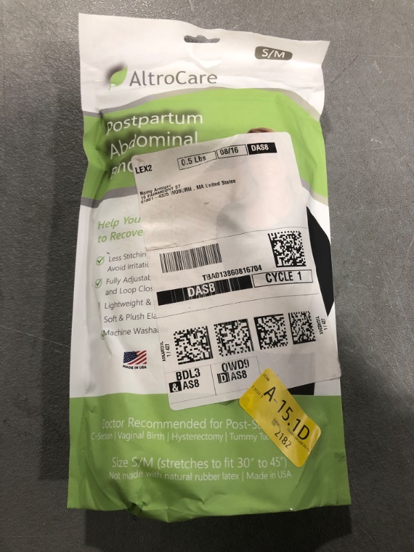 Photo 2 of [Size S/M] AltroCare 3-Panel, Postpartum and Post Surgery Abdominal Binder & Belly Band. Size S/M (fits 30" to 45"). Made in USA.  (Pack of 1)