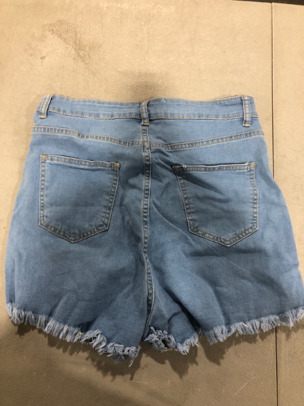 Photo 2 of [Size M] Ladies Denim Shorts- Blue