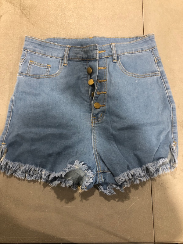 Photo 1 of [Size M] Ladies Denim Shorts- Blue