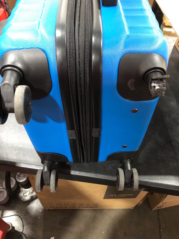 Photo 3 of Amazon Basics 21-Inch Hardside Spinner, Blue Blue 21-inch Spinner