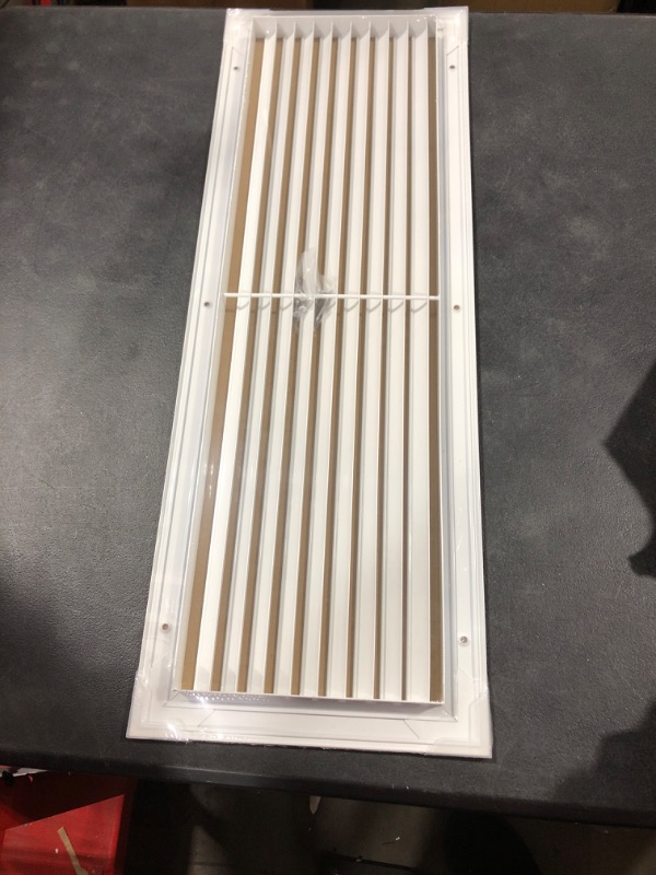 Photo 2 of 26" X 8" Aluminum Return Grille - Easy Air Flow - Linear Bar Grilles [Outer Dimensions: 27.5w X 9.5"h] 26 X 8