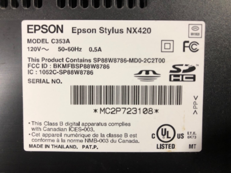 Photo 4 of Epson Stylus NX420 Color Ink Jet All-in-One (C11CA80201)
