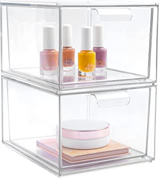 Photo 1 of 2 Pack Stackable Organizer Storage Drawers
