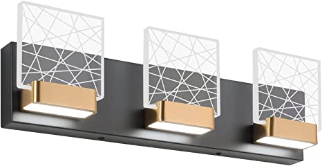 Photo 1 of Aipsun Black Vanity Lights for Bathroom 3 Light LED Vanity Lighting Fixtures Modern Bathroom Lights Over Mirror 6000K 