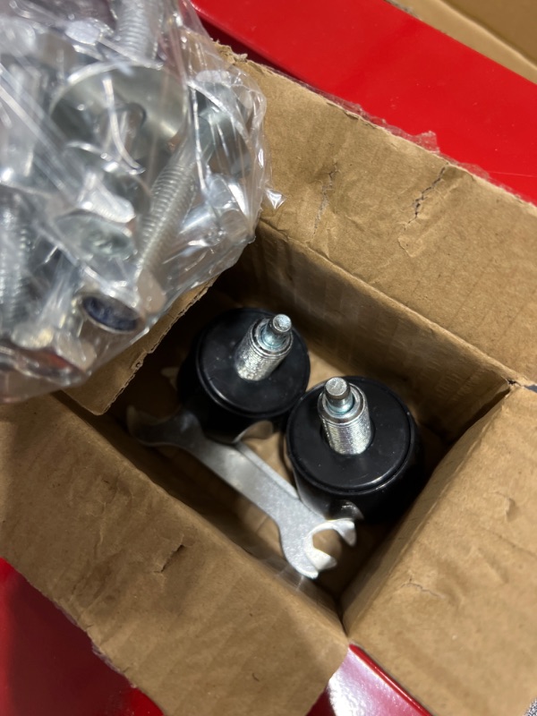 Photo 1 of BalanceFrom Multi-Function Dip Stand Dip Station Dip bar with Improved Structure Design, 500-Pound Capacity Red