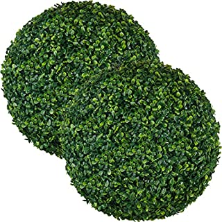 Photo 1 of AILANDA 2PCS 16inch Artificial Plant Topiary Ball Outdoor UV Resistant Faux Boxwood Balls with Chain Hook for Balcony, Patio, Garden, Backyard, Wedding, Home Decoration (Dark Green) (B0B2CM8M57)
