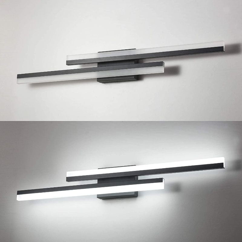 Photo 1 of PRESDE 32inch Modern Black LED Vanity Light Fixtures for Bathroom Over Mirror Lighting ?Cold White 6000K? 