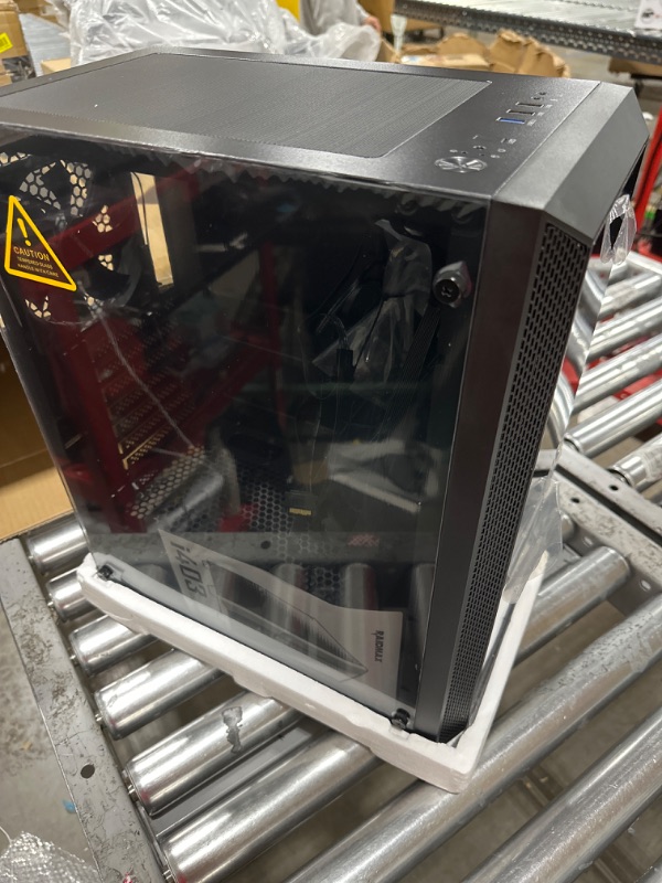 Photo 1 of Raidmax ATX Desktop Computer Gaming PC Case Mid Tower PC Case with addressable RGB x3 ARGB Fans ATX PC Case USB 3.0 Tempered Glass PC Case Mesh Window Computer Case with 3 ARGB LED Black PC Case -i403