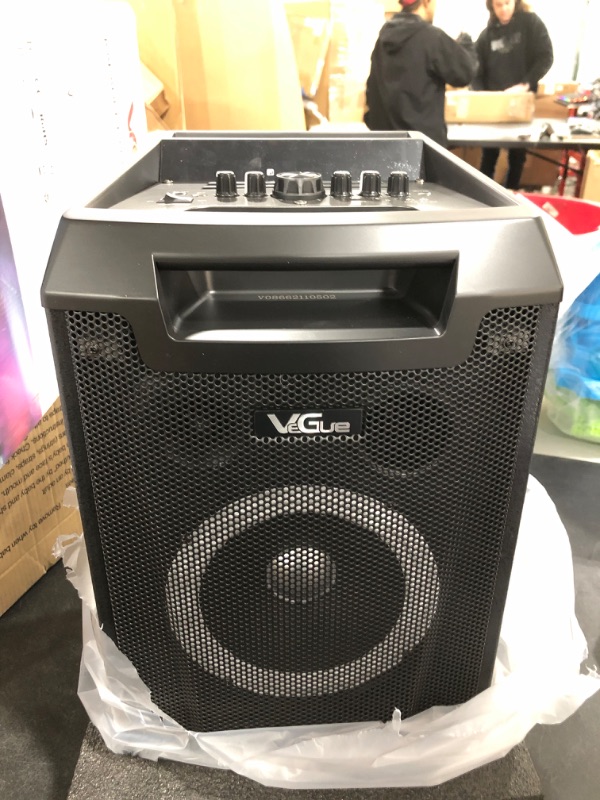 Photo 1 of VeGue Karaoke Machine, Bluetooth Speaker PA System for Adults & Kids with 2 Wireless Microphones, 8'' Subwoofer, Wireless Singing Machine for Christmas Party, Wedding, Gathering(VS-0866)