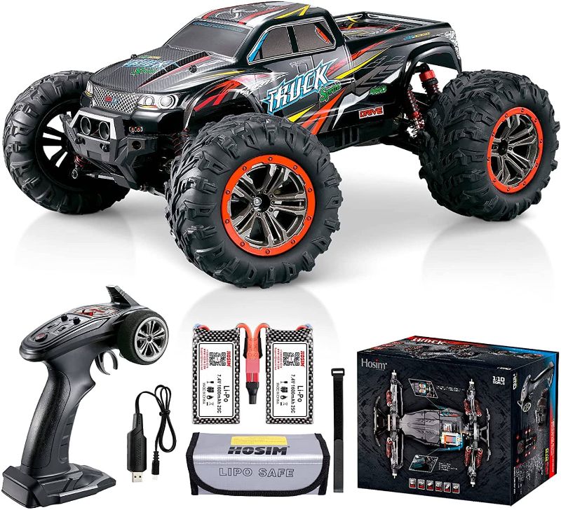 Photo 1 of Hosim 9125 RC Car Monster Truck 1/10 Scale Upgraded 2 Batteries
