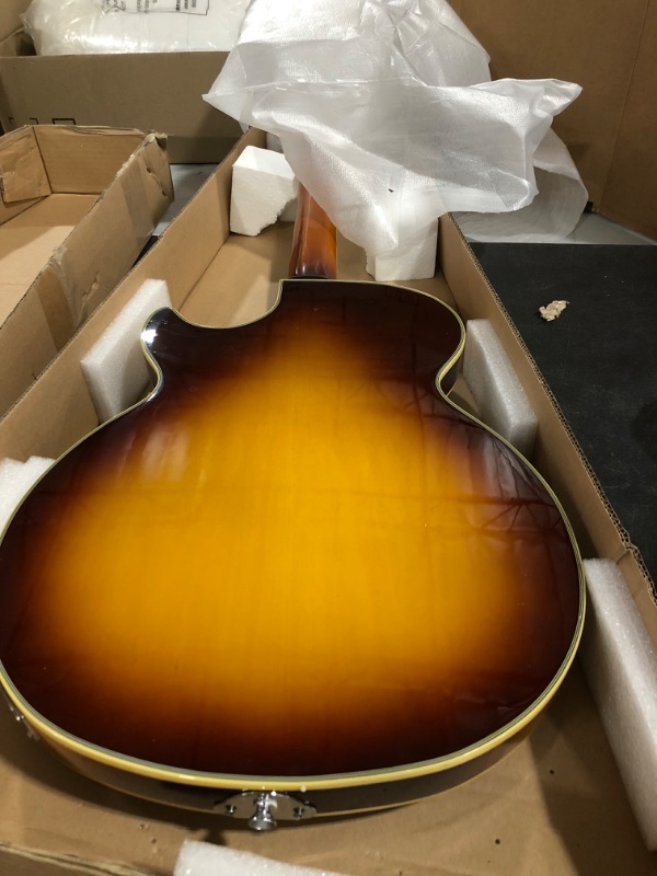 Photo 4 of IYV IJZ-300 TSB Jazz Solid hollow-Body Electric Guitar, Tobacco Sunburst