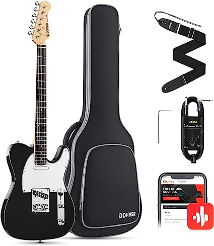 Photo 1 of  Donner Electric Guitar 39 Inch Electric Guitar DTC-100 Solid Body TC Style Electric Guitar Kit with Bag, Strap, Cable for Youth,Beginner