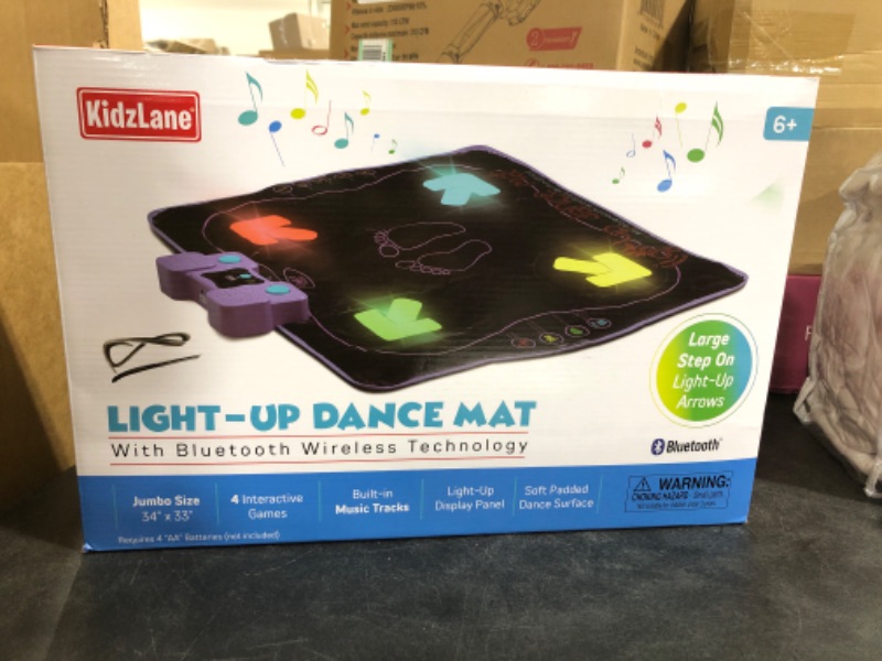 Photo 2 of Kidzlane Dance Mat | Light Up Dance Pad with Wireless Bluetooth/AUX or Built in Music | Dance Game with 4 Game Modes | Gift Toy for Girls & Boys Ages 6 7 8 Years Old +