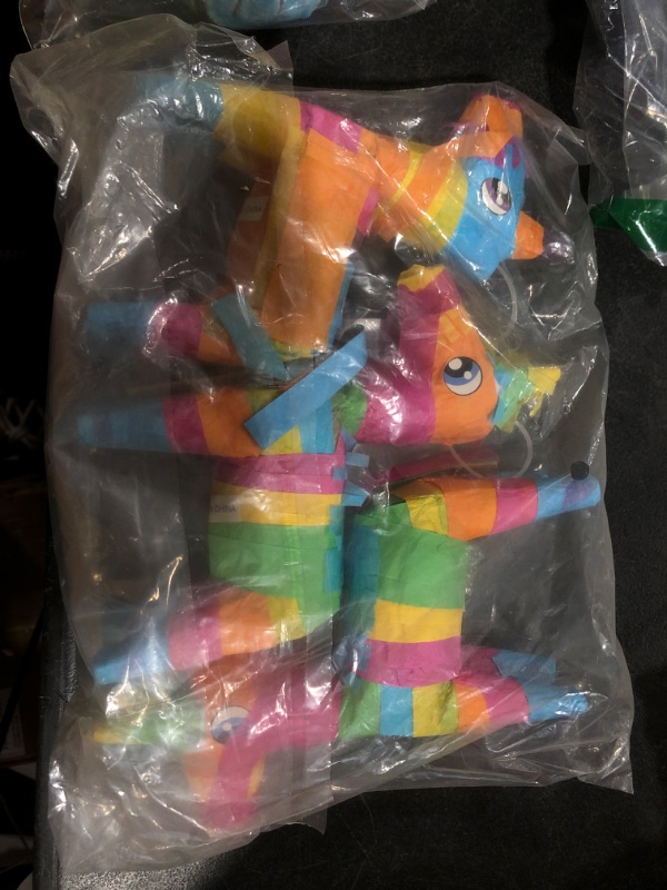 Photo 2 of 3 pcs Mini Donkey Pinatas 7.5"x5.5" Cinco De Mayo Rainbow Color for Fun Fiesta Taco Party Supplies, Luau Event Photo Props, Mexican Theme Decoration, Carnivals Festivals, Taco Tuesday Event