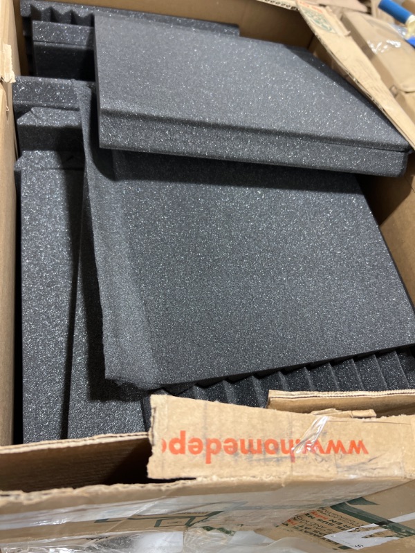 Photo 2 of 52 Pack Acoustic Panels 1 X 12 X 12 Inches - Acoustic Foam - Studio Foam Wedges - High Density Panels - Soundproof Wedges - Charcoal