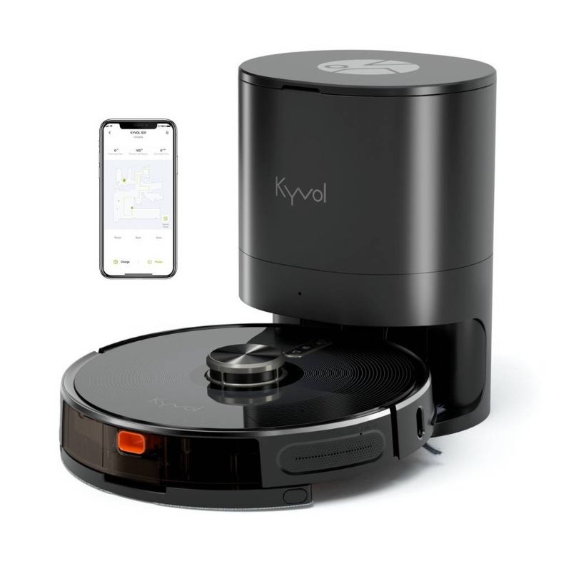 Photo 1 of Kyvol Cybovac S31 Smart Laser Robot Vacuum With Self-Emptying Dustbin, Black - Best Babie KVS31-BK
