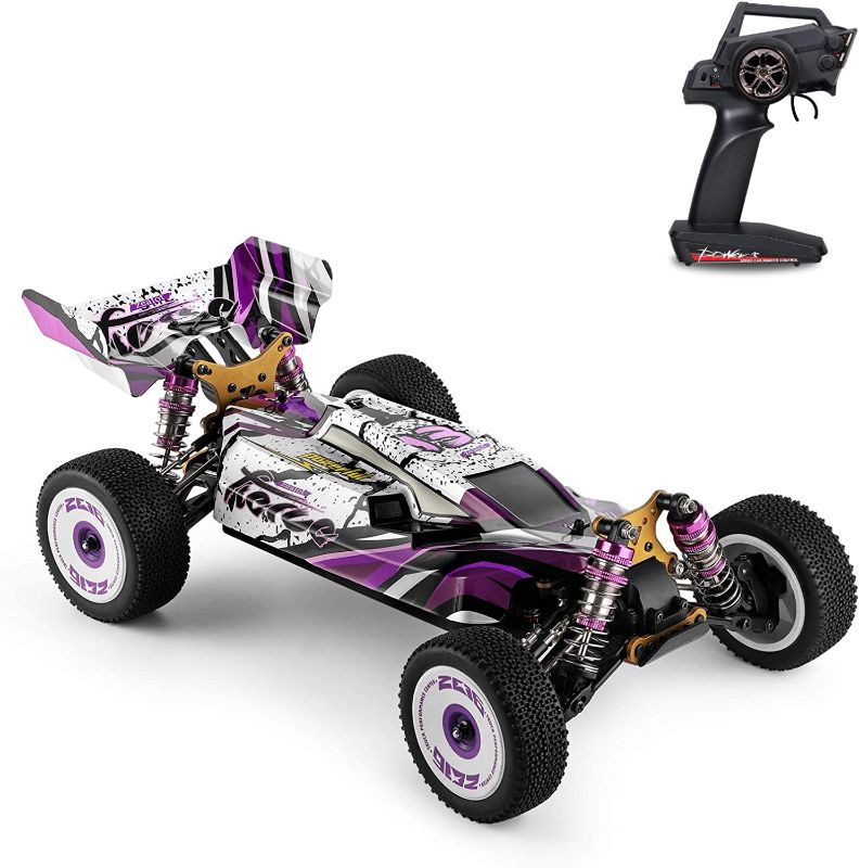 Photo 1 of GoolRC WLtoys 124019 RC Car, 1/12 Scale 2.4GHz Remote Control Car, 4WD 60km/h High Speed Racing Car, Off-Road Buggy Drift Car RTR with Aluminum Alloy Chassis, Zinc Alloy Gear and 1 Battery