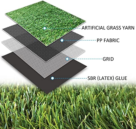 Photo 1 of  Realistic Artificial Grass Turf -5FTX10FT(50 Square FT),Indoor Outdoor Garden Lawn Landscape Synthetic Grass Mat 