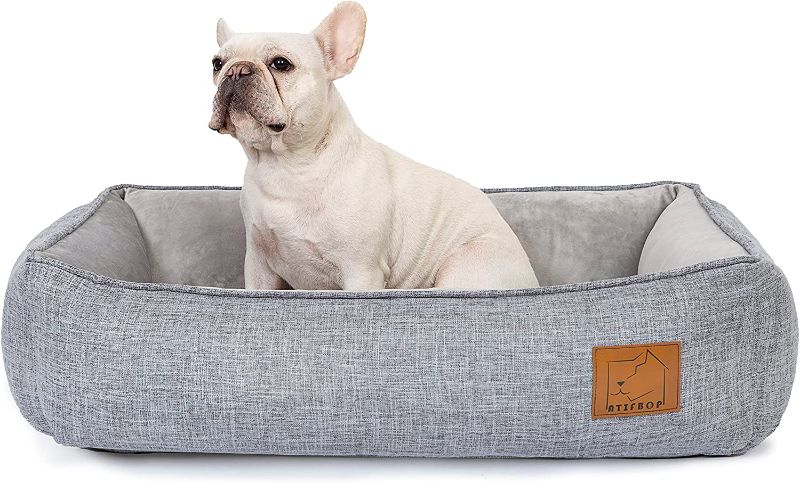 Photo 1 of ATIFBOP Orthopedic Dog Bed, Memory Foam Dog Sofa with Removable Cover, Cooling Energy Gel. Coach, Pain Relief Pet Bed (33 x 23 x 9inch, M)
