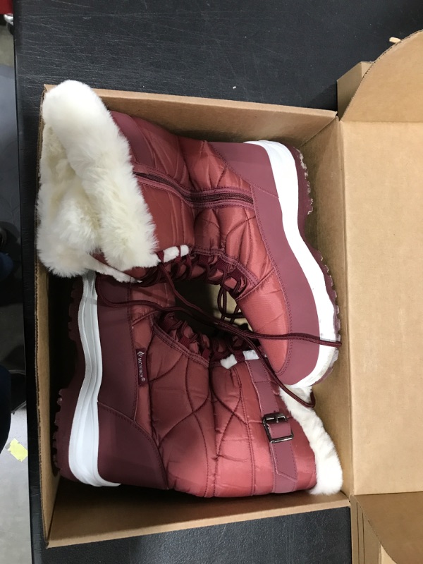 Photo 2 of CIOR Women's Snow Boots Winter II Water-Resistant Fur Lined Frosty Warm Anti-Slip Boot 11 Rose-fur Collar