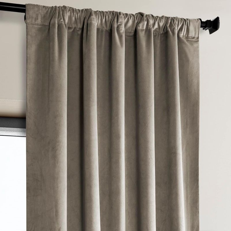 Photo 1 of 2 panels of gray Blackout Curtains with Magnets 