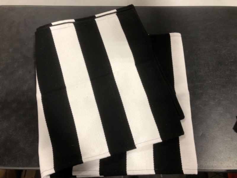 Photo 1 of 94x23" Floor Runner Black and White