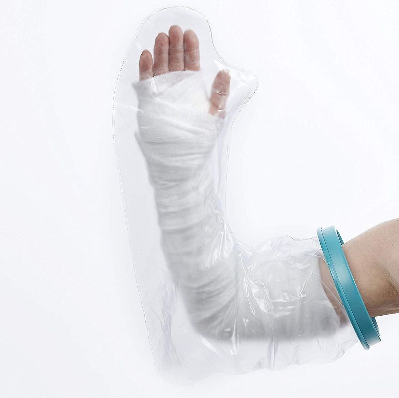 Photo 1 of Adult Arm Cast Cover for Shower Waterproof Full Arm Cast Protector, Watertight Shower Bandage and Cast Bag for Broken Arm Cast, Surgery and Wound
