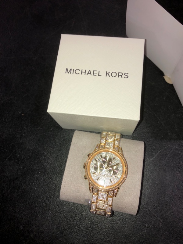 Photo 1 of Michael Kors Ritz Chronograph Quartz Crystal Pave Ladies Watch MK6747
