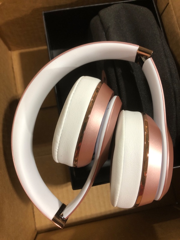 Photo 3 of Beats Solo3 Wireless On-Ear Headphones - Apple W1 Headphone Chip, Class 1 Bluetooth, 40 Hours of Listening Time, Built-in Microphone - Rose Gold (Latest Model)