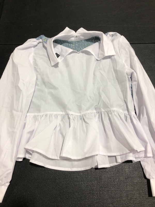 Photo 3 of YOUTH GIRLS' DRESS BLOUSE. WHITE. SIZE 8/10. PRIOR USE. 