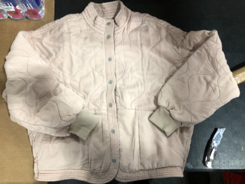 Photo 2 of [BLANKNYC] Womens Luxury Clothing Tencel Drop Shoulder Quilted Jacket Size L