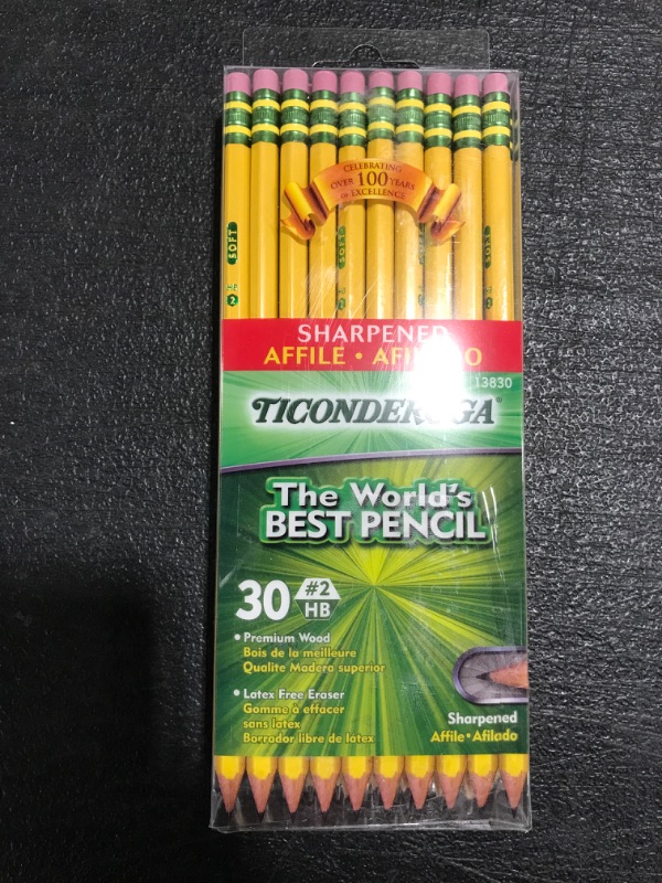 Photo 2 of Ticonderoga Classic Yellow No 2 Pencils Pre Sharpened 30 Ct
