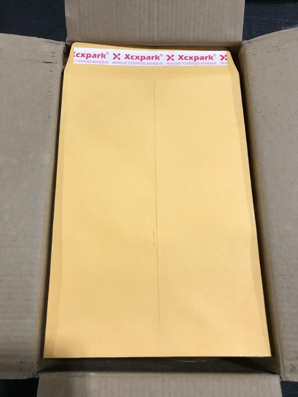 Photo 2 of Xxcxpark 250 PCS 6x9 inches Security Catalog Envelopes Printable Self Seal Envelopes, Anti Tear brown Kraft Envelopes for Invitation Cards, Pictures, Photos, Documents. OPEN BOX. 
