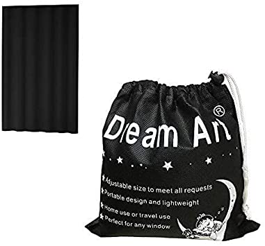 Photo 1 of DREAM ART Anywhere Portable Blackout Curtain/Adjustable Blackout Shades/Temporary Blackout Blinds with Suction Cups for Nursery,Children Kids Bedroom or Travel Use,Black,1 pc W51xL71Inch(130X180cm)…
