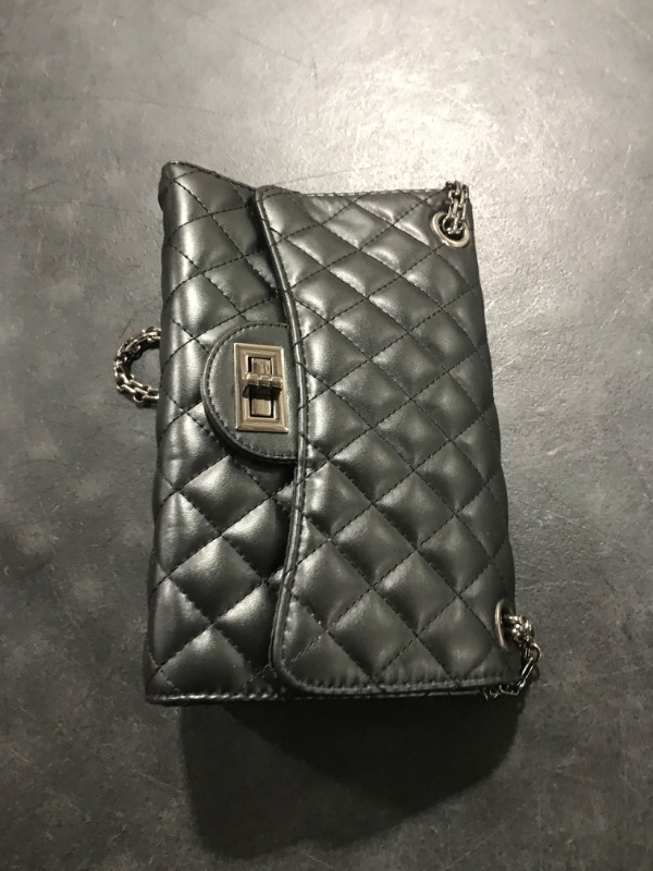 Photo 1 of Black Faux Leather Clutch Purse 
