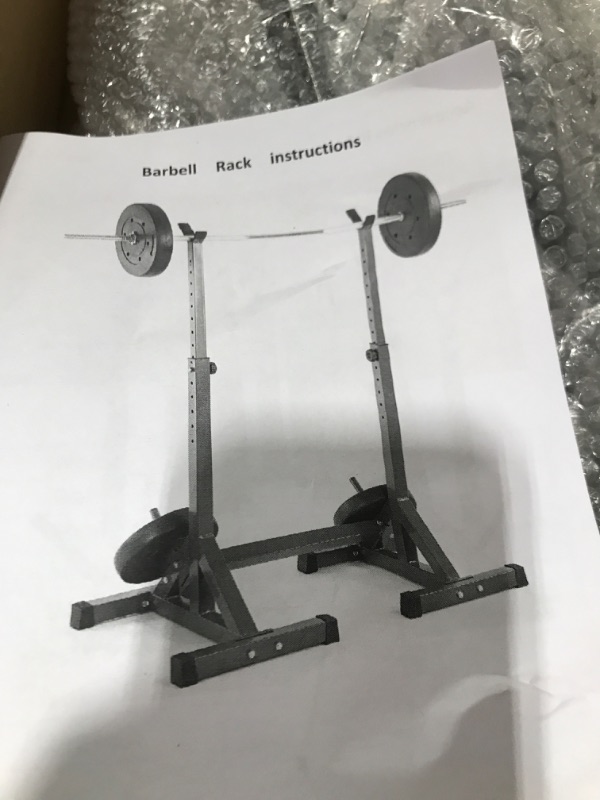 Photo 1 of Adjustable Squat Rack Stand Multi-Function Barbell Rack Weight Lifting Gym Dumbbell Racks Home Gym Bench Press Rack Dumbbell Racks Stands 600Lbs Black