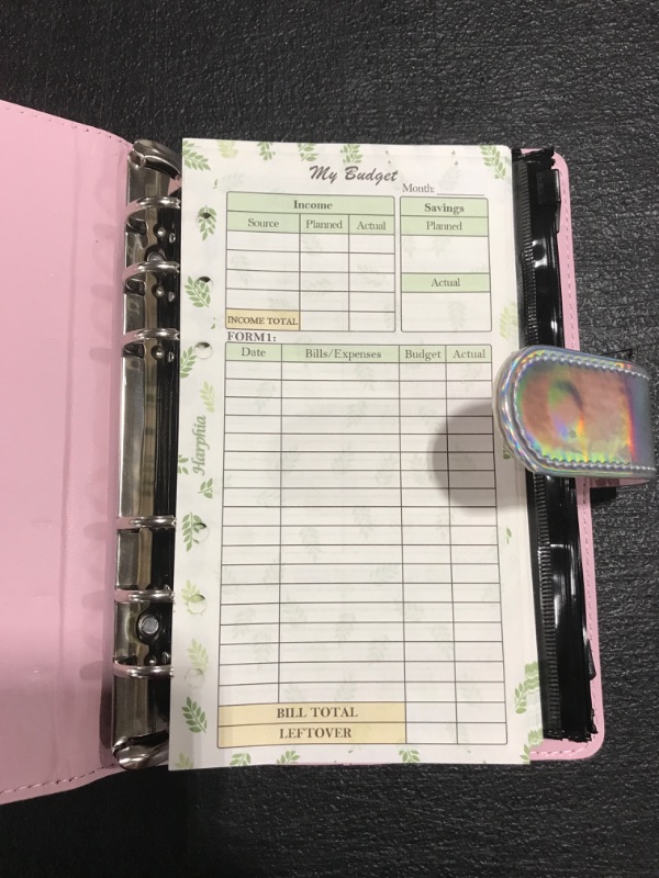 Photo 2 of WOMEN'S BUDGET PLANNER. PINK SHIMMER. PRIOR USE. 