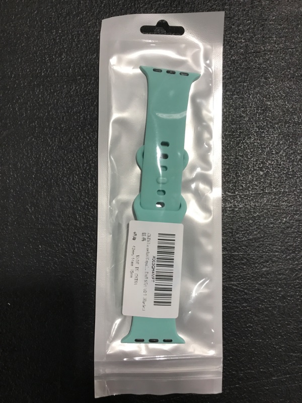 Photo 1 of AEXAW Silicone Band Compatible with Apple Watch Band 38mm 40mm 41mm 42mm 44mm 45mm, Sport Loop Compatible for Apple Watch Series SE/8/7/6/5/4/3/2/1 Blue Sea 42mm/44mm/45mm. 