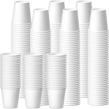 Photo 1 of 300 Pack 3oz White Paper Cups, Bathroom Cups Disposable,Moushwash Cups Small Snack Cups for Water, Juice,Candy Ideal for Party Bathroom and Office