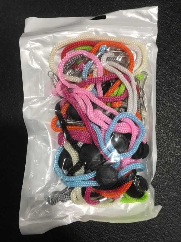 Photo 2 of 10 Packs Face Mask Lanyard for Kids, Mask Holder Adjustable Lanyards with Clips Face Necklace Strap for Women & Men Multicolor