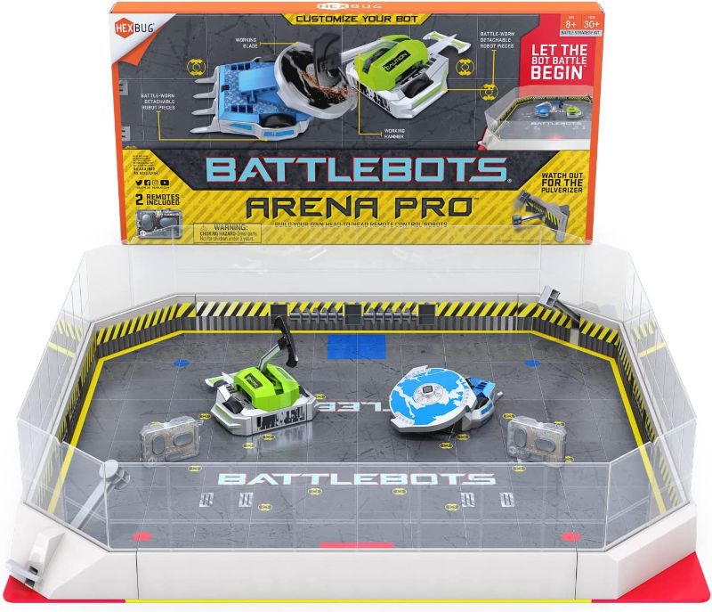 Photo 1 of HEXBUG BattleBots Arena Pro - Build Your Own Battle Bot with Arena Game Board and Accessories - Remote Controlled Toy for Kids - Batteries Included with Hex Bug Set
