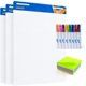 Photo 1 of Large Flip Chart Easel Pads Bundle With 3 25 x 30-Inch Sticky Flip Charts, 8 Colorful Flip Chart Markers & 5 Dry Erase Sticky Notes
