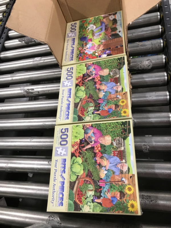 Photo 2 of Bits and Pieces - Value Set of Three (3) 500 Piece Jigsaw Puzzles for Adults - Each Puzzle Measures 18" X 24" - 500 Pc Grandad's Garden Sewing Seeds,
