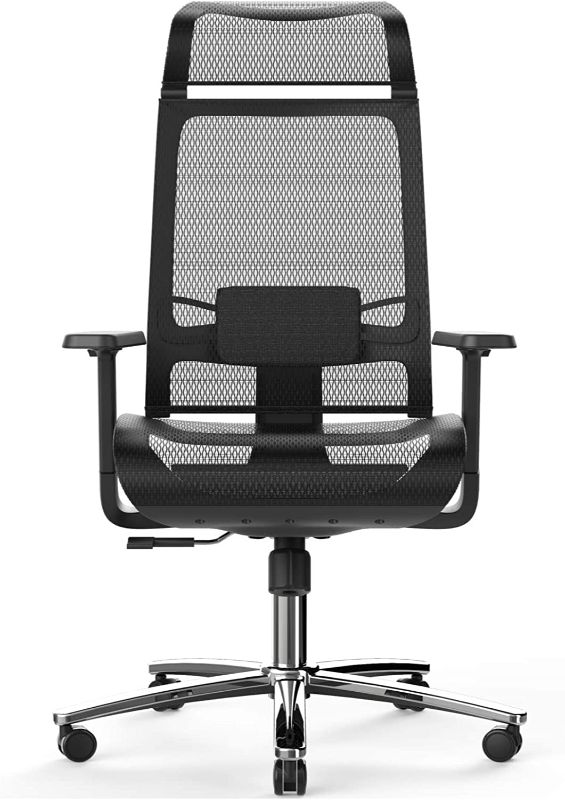 Photo 1 of BILKOH Ergonomic Office Chair with Mesh Seat & Adjustable Lumbar Support, High Back Desk Chair with Breathable Mesh, Wide Headrest & Reclining Swivel Task Chair, 3D Armrest & Height Computer Chair
